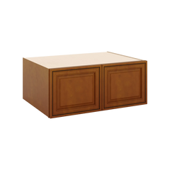 J&K Mocha Glazed K10 Refrigerator Wall Cabinet - 36" W x 15" H x 27" D