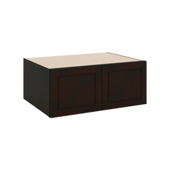 J&K Espresso K8 Refrigerator Wall Cabinet - 36" W x 15" H x 27" D