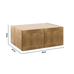 J&K Butterscotch B8 Refrigerator Wall Cabinet - 36" W x 15" H x 27" D