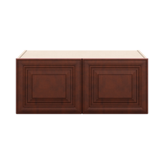 J&K Mahogany J5 Refrigerator Wall Cabinet - 36" W x 15" H x 27" D