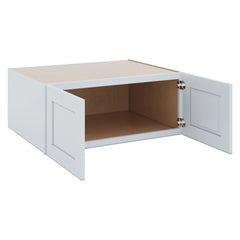 J&K White Shaker S8 Refrigerator Wall Cabinet - 36" W x 15" H x 27" D