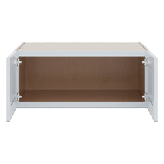 J&K White Shaker S8 Refrigerator Wall Cabinet - 36" W x 15" H x 27" D