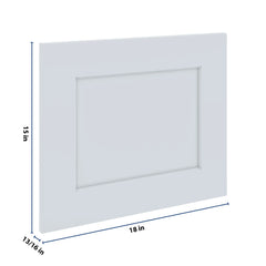 J&K White Shaker S8 Dummy Door Panel 18" W x 15" H