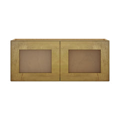 Modernform Cabinet Natural Shaker 36" W X 15" H X 12" D Double Glass Door Wall Cabinet
