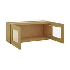 Modernform Cabinet Natural Shaker 36" W X 15" H X 12" D Double Glass Door Wall Cabinet