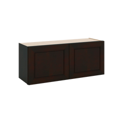 J&K Espresso K8 Double Door Wall Cabinet - 36" W x 15" H