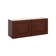 J&K Mahogany J5 Double Door Wall Cabinet - 36" W x 15" H
