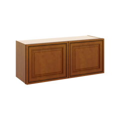 J&K Mocha Glazed K10 Double Door Wall Cabinet - 36" W x 15" H