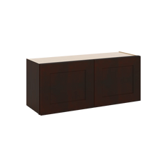 J&K Java Coffee S1 Double Door Wall Cabinet - 36" W x 15" H