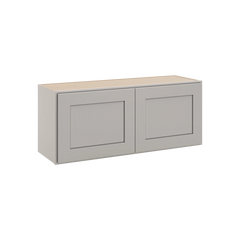 CNC Luxor Misty Grey 36" W X 15" H Double Door Wall Cabinet