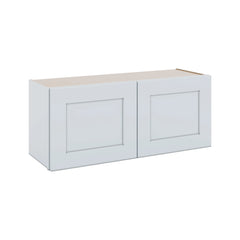 J&K White Shaker S8 Double Door Wall Cabinet - 36" W x 15" H