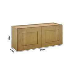 Modernform Cabinet Natural Shaker 36" W X 15" H X 12" D Double Door Wall Cabinet