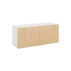 Modernform Cabinet Natural Oak 36" W X 15" H X 12" D Double Door Wall Cabinet