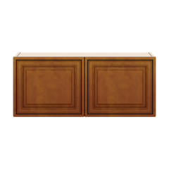 J&K Mocha Glazed K10 Double Door Wall Cabinet - 36" W x 15" H