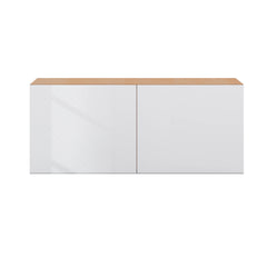 Modernform Cabinet Gloss White 36" W X 15" H X 12" D Double Door Wall Cabinet