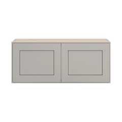 CNC Luxor Misty Grey 36" W X 15" H Double Door Wall Cabinet