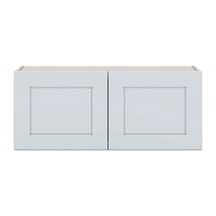 J&K White Shaker S8 Double Door Wall Cabinet - 36" W x 15" H