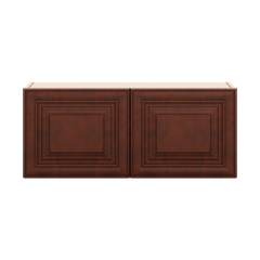 J&K Mahogany J5 Double Door Wall Cabinet - 36" W x 15" H