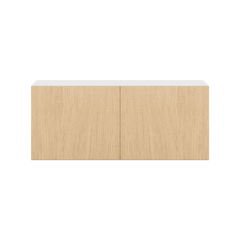 Modernform Cabinet Natural Oak 36" W X 15" H X 12" D Double Door Wall Cabinet