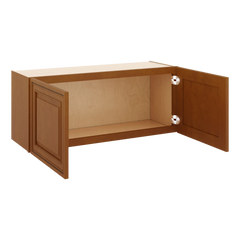 J&K Mocha Glazed K10 Double Door Wall Cabinet - 36" W x 15" H
