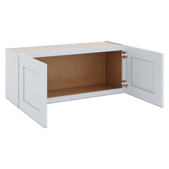 J&K White Shaker S8 Double Door Wall Cabinet - 36" W x 15" H