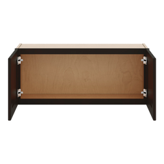 J&K Espresso K8 Double Door Wall Cabinet - 36" W x 15" H