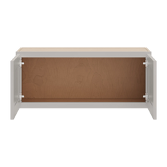 CNC Luxor Misty Grey 36" W X 15" H Double Door Wall Cabinet