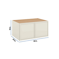 Modernform Cabinet Slim Dove White 36" W X 18" H X 24" D Double Door Wall Cabinet