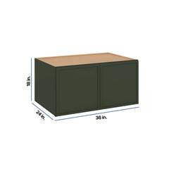 Modernform Cabinet Slim Sage Green 36" W X 18" H X 24" D Double Door Wall Cabinet