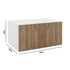 Modernform Cabinet Walnut 36" W X 18" H X 24" D Double Door Wall Cabinet