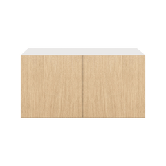 Modernform Cabinet Natural Oak 36" W X 18" H X 24" D Double Door Wall Cabinet