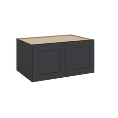 Modernform Cabinet Onyx Black Shaker 36" W X 18" H X 24" D Double Door Wall Cabinet