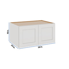Modernform Cabinet White Shaker 36" W X 18" H X 24" D Double Door Wall Cabinet