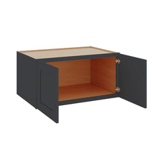 Modernform Cabinet Onyx Black Shaker 36" W X 18" H X 24" D Double Door Wall Cabinet