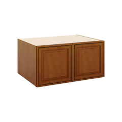 J&K Mocha Glazed K10 Refrigerator Wall Cabinet - 36" W x 18" H x 27" D