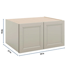 J&K Pebble B6 Refrigerator Wall Cabinet - 36" W x 18" H x 27" D