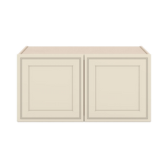 J&K Pearl Glazed H9 Refrigerator Wall Cabinet - 36" W x 18" H x 27" D