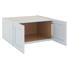 J&K White Shaker S8 Refrigerator Wall Cabinet - 36" W x 18" H x 27" D