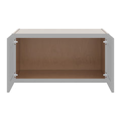 J&K Castle Grey S5 Refrigerator Wall Cabinet - 36" W x 18" H x 27" D