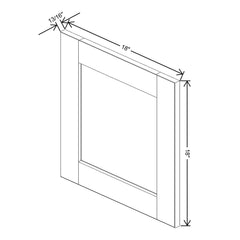 J&K Pearl Glazed H9 Dummy Door Panel 18" W x 18" H