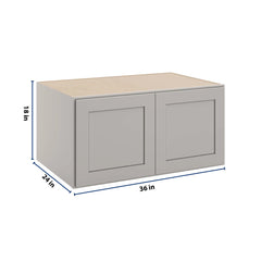 CNC Luxor 5-Piece Misty Grey 36" W X 18" H X 24" D Double Door Wall Cabinet