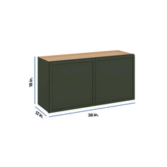 Modernform Cabinet Slim Sage Green 36" W X 18" H X 12" D Double Door Wall Cabinet