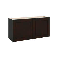 J&K Espresso K8 Double Door Wall Cabinet - 36" W x 18" H