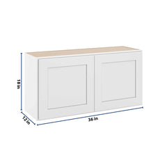 CNC Luxor 5-Piece White 36" W X 18" H Double Door Wall Cabinet