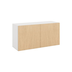 Modernform Cabinet Natural Oak 36" W X 18" H X 12" D Double Door Wall Cabinet