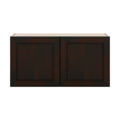 J&K Espresso K8 Double Door Wall Cabinet - 36" W x 18" H