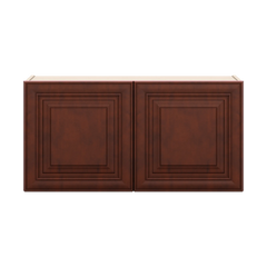 J&K Mahogany J5 Double Door Wall Cabinet - 36" W x 18" H