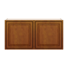 J&K Mocha Glazed K10 Double Door Wall Cabinet - 36" W x 18" H