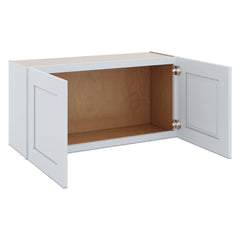 J&K White Shaker S8 Double Door Wall Cabinet - 36" W x 18" H