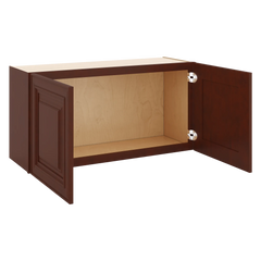 J&K Mahogany J5 Double Door Wall Cabinet - 36" W x 18" H
